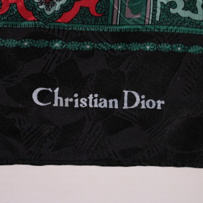 Foulard Vintage En Soie Christian Dior