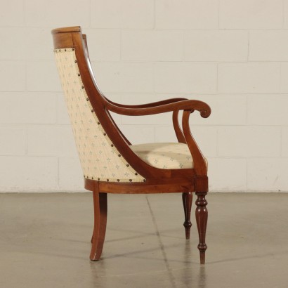 Restoration Mahogany Armchair France 19th Century