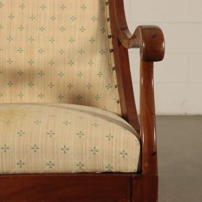 Restoration Mahogany Armchair France 19th Century