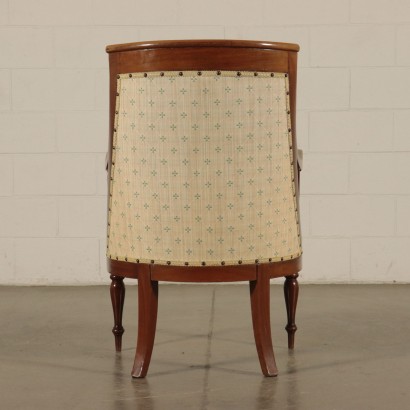 Restoration Mahogany Armchair France 19th Century