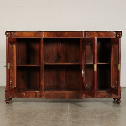 Walnut Cupboard with Three Doors Italy 19th Century