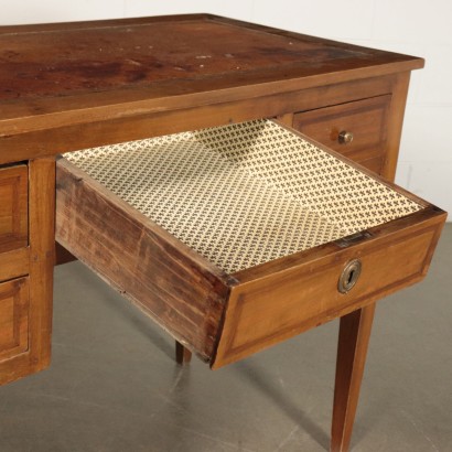 Bureau en Style Noyer Cuir Italie '900