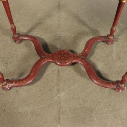 Eastern Coffee Table with Tray Lacquered Wood 19th Century