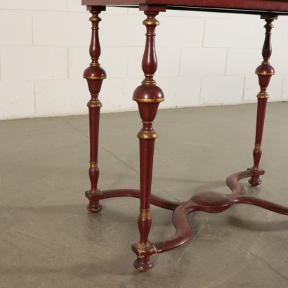 Eastern Coffee Table with Tray Lacquered Wood 19th Century