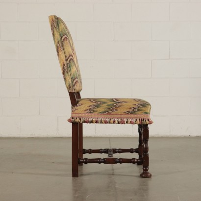 Group of Eight Walnut Chairs Italy 18th Century