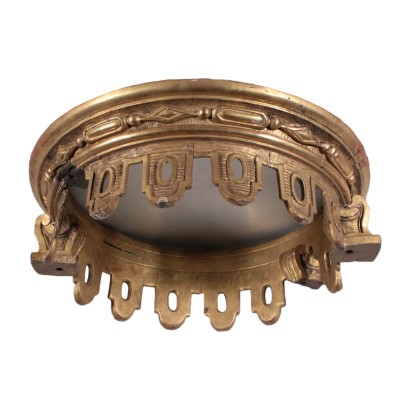 Carved Wood Gilt Crown for Four-Poster Bed 19th century