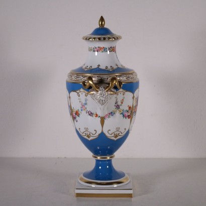 Porcelain Vase with Lid Germany 19th Century