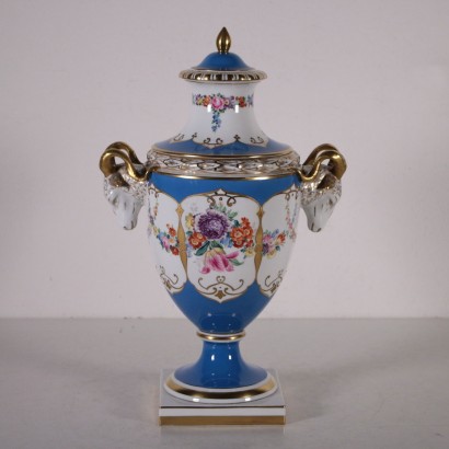 Porcelain Vase with Lid Germany 19th Century