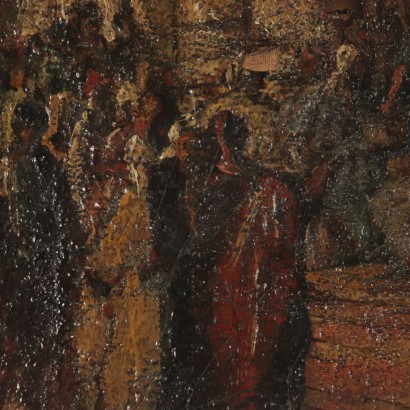 Jésus devant le Sanhédrin Huile sur Toile Fin '800