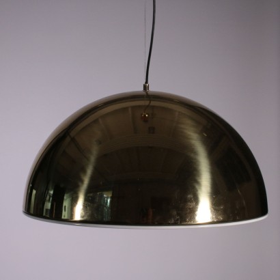 Vintage Aluminum and Brass Lamp 1960's-1970's