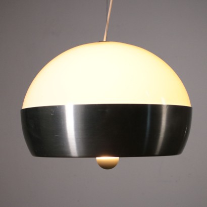 Ceiling Lamp Methacrylate and Steel 1960s Italian Prodution