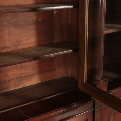 Empire Style Bookcase Walnut Italy 19th Century