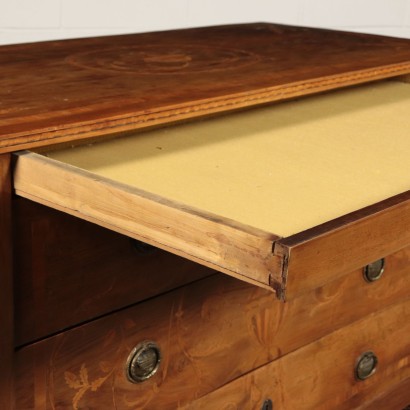 Inlaid Dresser Walnut, Cherry and Marple Piacenza, Italy 18th Century