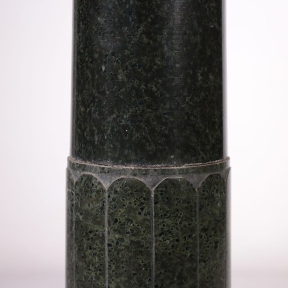 Colonne Marbre vert sculpté Base octogonale Italie '800