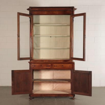 Two Bodies Bookcase Walnut 19th Century