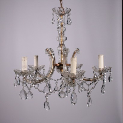 Maria Teresa Chandelier Iron and Glass First Half 20th Century