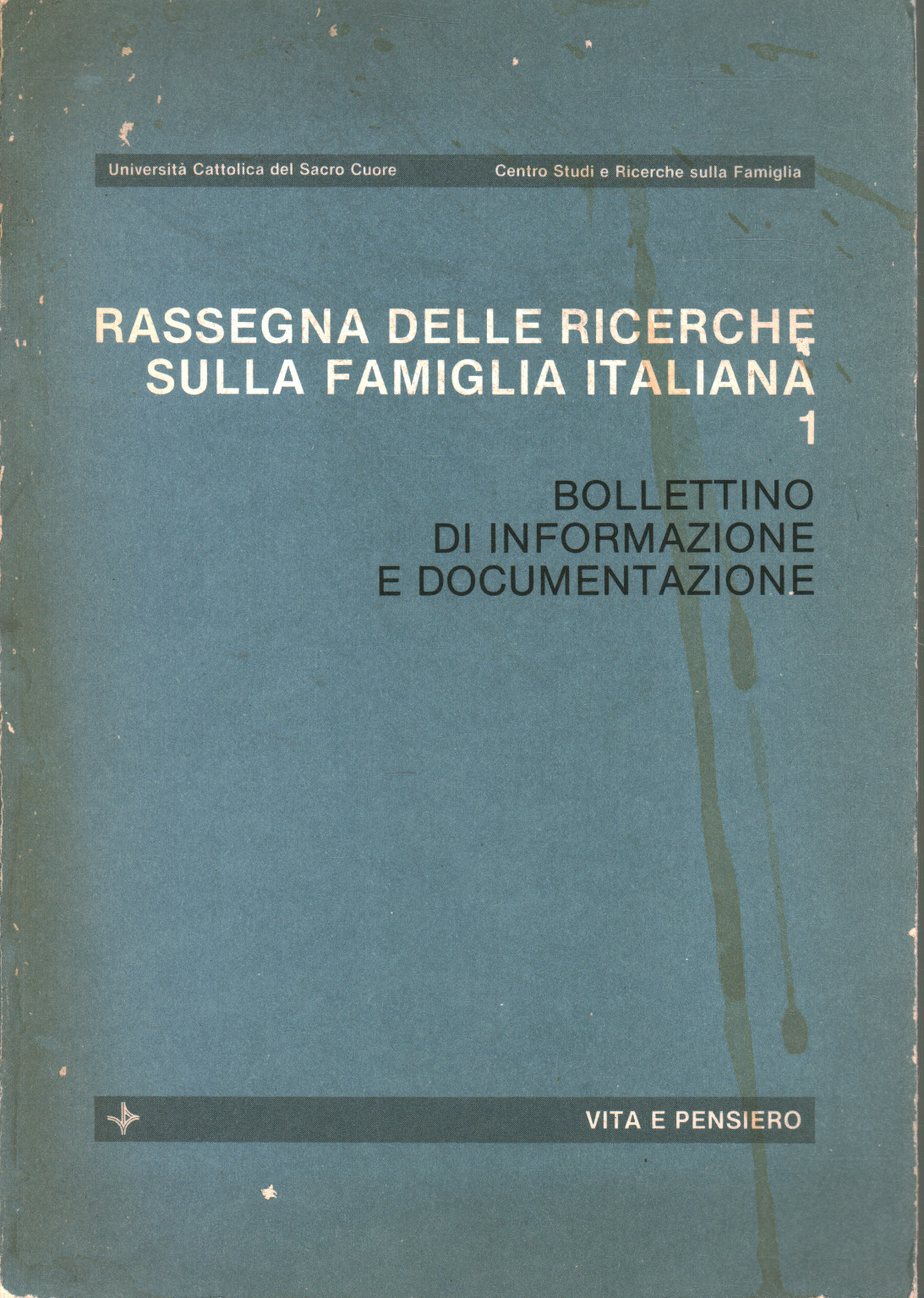 Überblick über die forschungen zur italienischen familie 1:, AA.VV