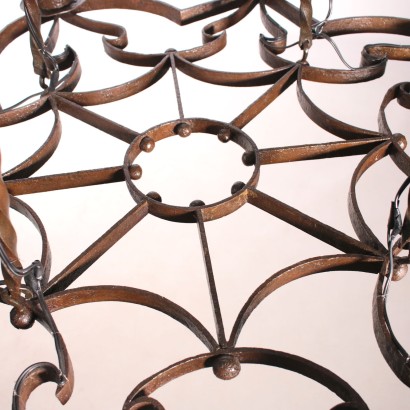 Chandelier Wrought Iron 19th Century