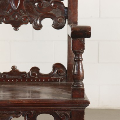 Pair of Thrones Walnut Italy 18th Century