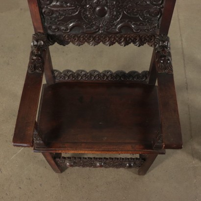 Pair of Thrones Walnut Italy 18th Century