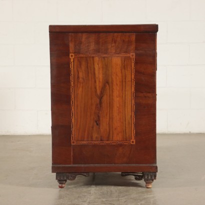 Inlaid Desk Cherry Walnut Olive Various Wood Essences Italy19th Cent.