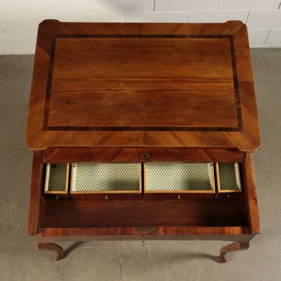 Mechanical Desk Walnut and Rosewood Italy 18th Century