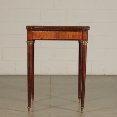 Table de Jeu Acajou Placage de Bois de Violette Laiton Italie '900