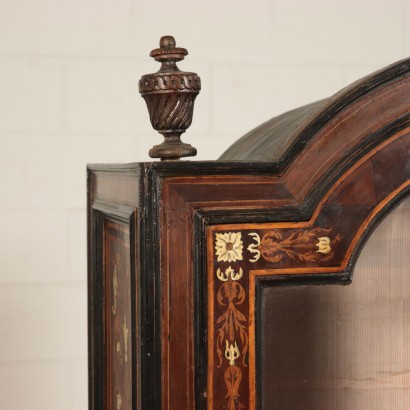 Inlaid Showcase Maple Various Essences Mahogany Ivory Italy 1800