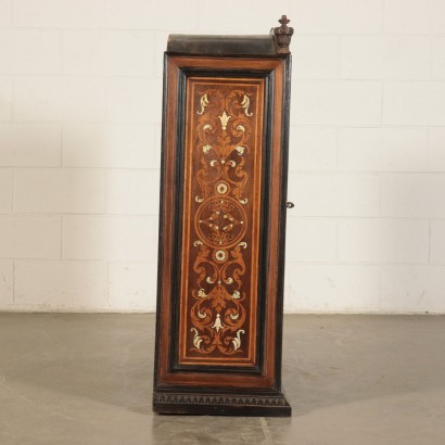 Inlaid Showcase Maple Various Essences Mahogany Ivory Italy 1800