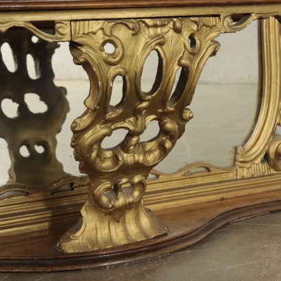 Chippendale Style Petineuse Gilded Wood and Poplar Burl 2oth Century