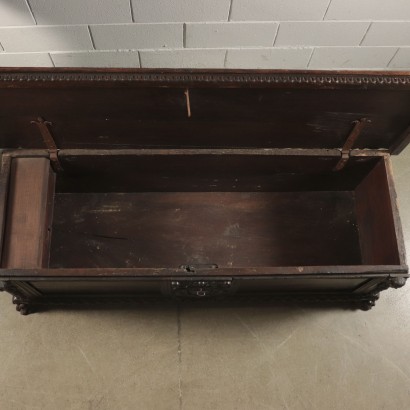 Lombard Storage Bench Walnut Italy 17th Century