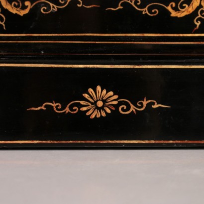 Table Clock Ebonized Wood France 19th Century