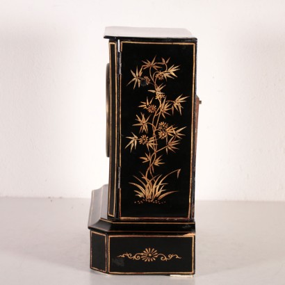 Table Clock Ebonized Wood France 19th Century