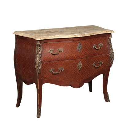 Commode Style Placage de Bois de Rose Bronze France Premier '900