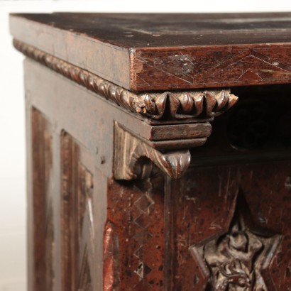 Neogothic Stipo Sideboard, Walnut, Italy 19th Century