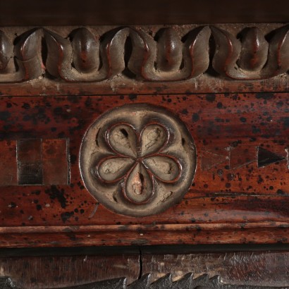 Neogothic Stipo Sideboard, Walnut, Italy 19th Century