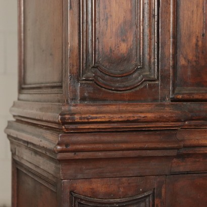 Two-Bodies Bookcase, Walnut, Italy 20th Century