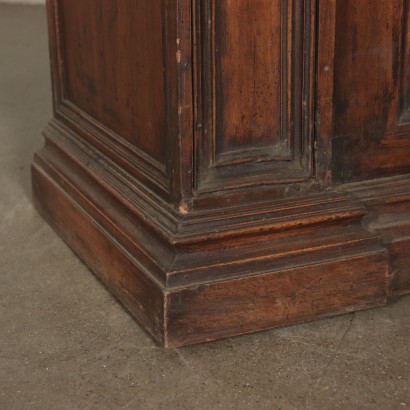 Two-Bodies Bookcase, Walnut, Italy 20th Century