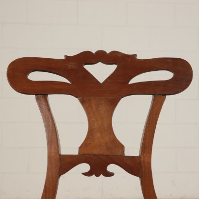 Group of 6 Biedermeier Chairs Walnut Austria 19th Century