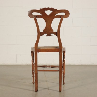 Group of 6 Biedermeier Chairs Walnut Austria 19th Century