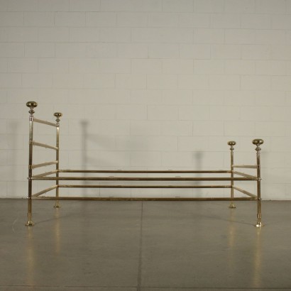 King Size Bed, Brass, Italy 20th Century