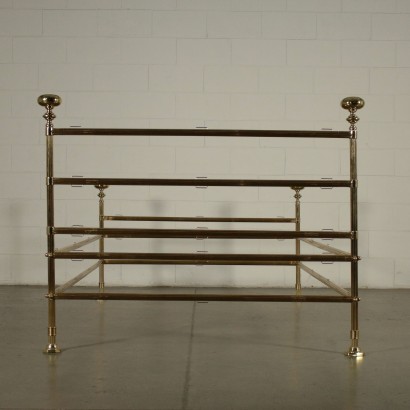 King Size Bed, Brass, Italy 20th Century