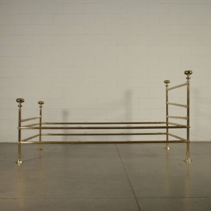 King Size Bed, Brass, Italy 20th Century