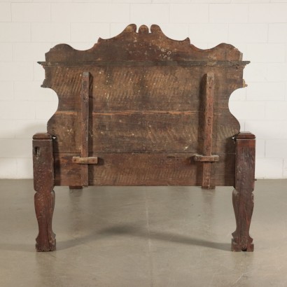 Bed Structure, Walnut and Poplar, Italy 18th Century