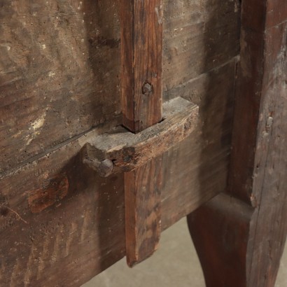 Bed Structure, Walnut and Poplar, Italy 18th Century