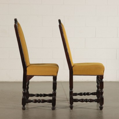 Pair of Coil Chairs Walnut Italy 18th Century