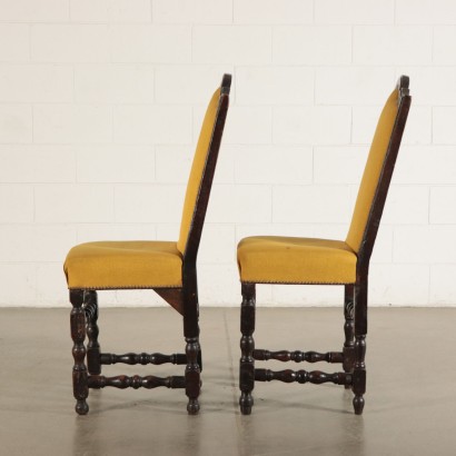 Pair of Coil Chairs Walnut Italy 18th Century