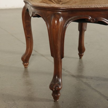 Group of Walnut Revival Chairs Italy 20th Century