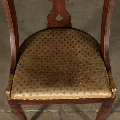 Group of Five Chairs Mahogany Italy 20th Century