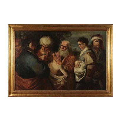 Joseph Sold by His Brothers Oil on Canvas Italy 18th Century